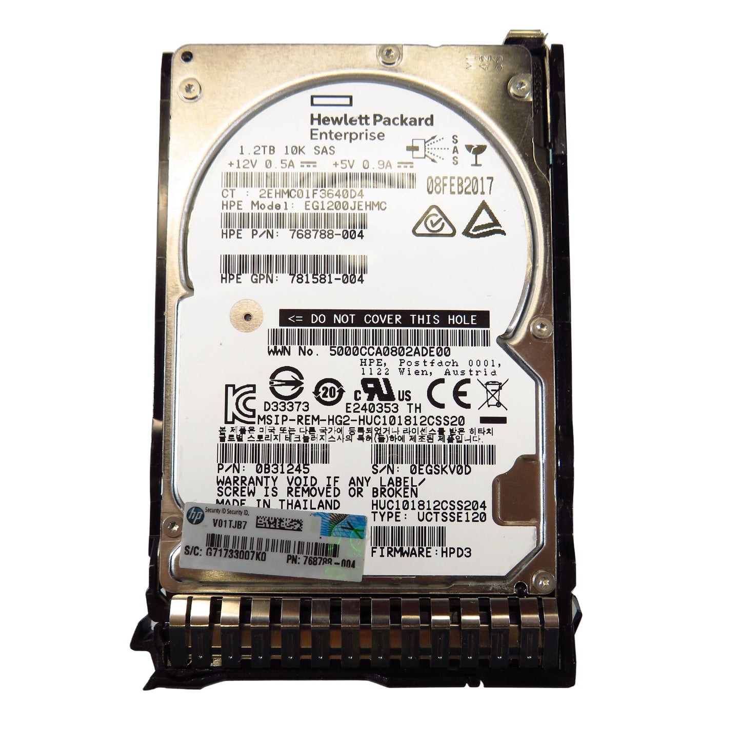 HP 781578-001 1.2TB 10K RPM 2.5" SAS 12Gbps SC ENT HDD Hard Drive (Refurbished)