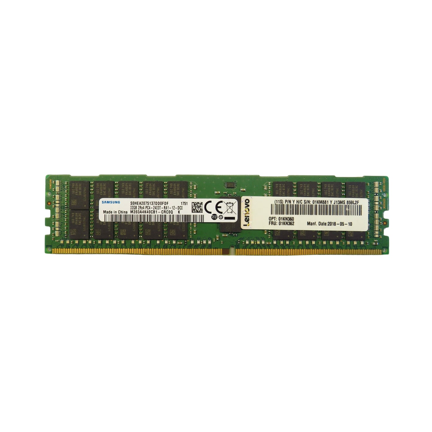 Lenovo 01KN362 01KN360 32GB 2Rx4 PC4-2400T 2400MHz DDR4 ECC Server Memory (Refurbished)