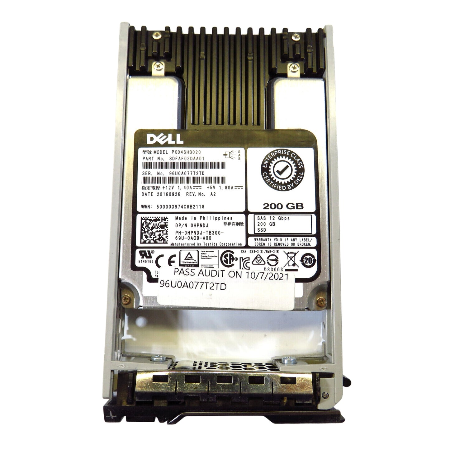 Dell HPNDJ 200GB 2.5" SAS 12Gbps SSD Solid State Drive (Refurbished)