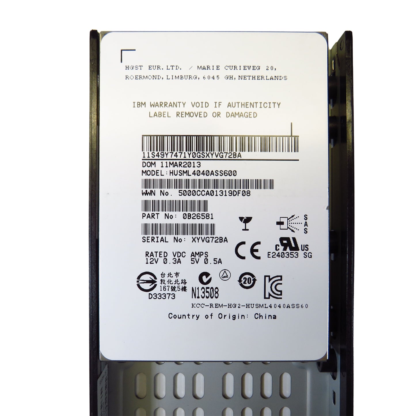 IBM 85Y6189 400GB 2.5" SAS 6Gbps SFF V7000 SSD Solid State Drive (Refurbished)