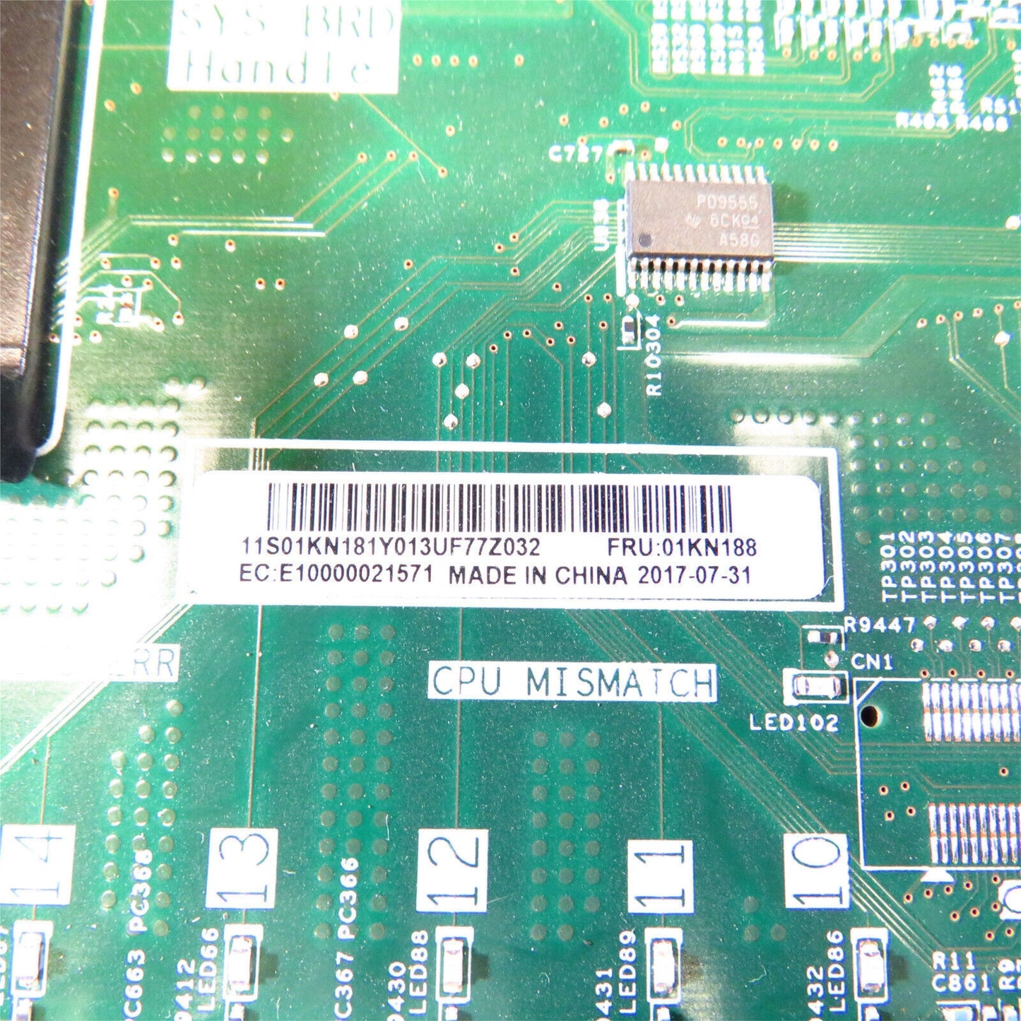 Lenovo 01KN188 x3650 M5 8871 System Board Motherboard (Refurbished)